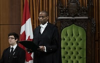 Speaker of the House of Commons Greg Fergus is seen in the House of Commons, in Ottawa on Thursday, Dec. 14, 2023. THE CANADIAN PRESS/Adrian Wyld