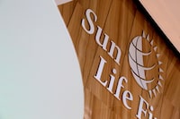 FILE PHOTO: FILE PHOTO: The Sun Life Financial logo is seen at their corporate headquarters of One York Street in Toronto, Ontario, Canada, February 11, 2019.  REUTERS/Chris Helgren//File Photo/File Photo