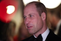 Britain's Prince William, Prince of Wales attends the London's Air Ambulance Charity Gala Dinner at The OWO in central London, on February 7, 2024. (Photo by Daniel LEAL / POOL / AFP) (Photo by DANIEL LEAL/POOL/AFP via Getty Images)