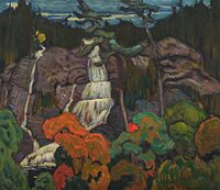J.E.H. MacDonald (1873–1932)
Algoma Waterfall, 1920
oil on canvas
76.3 x 88.5 cm
Gift of Colonel R.S. McLaughlin
McMichael Canadian Art Collection
1968.7.2
