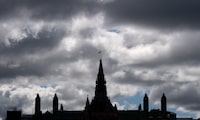 Clouds pass by the parliament buildings Wednesday August 19, 2020 in Ottawa. Parliament will resume Sept. 23 with a Speech from the Throne after it was prorogued Tuesday. THE CANADIAN PRESS/Adrian Wyld