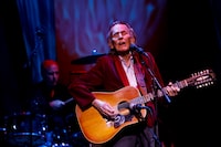 Gordon Lightfoot performs during the first concert at the newly re-opened Massey Hall in Toronto on November 25, 2021. THE CANADIAN PRESS/Cole Burston