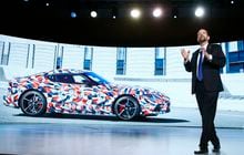 Gill Pratt, CEO of the Toyota Research Institute, talks about the new Toyota Supra at the Toyota news conference at CES International on Jan. 7, 2019, in Las Vegas.