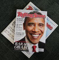 Issues of Rolling Stone magazine.