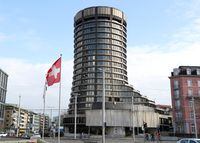 The tower of the headquarters of the Bank for International Settlements (BIS) is seen in Basel, Switzerland March 18, 2021.