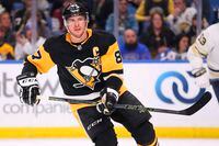 Pittsburgh Penguins forward Sidney Crosby is seen during a game against the Buffalo Sabres, in Buffalo, N.Y., on March 5, 2020.
