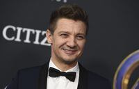 FILE - Jeremy Renner arrives at the premiere of "Avengers: Endgame" at the Los Angeles Convention Center on Monday, April 22, 2019. Renner says he is out of the hospital after he was seriously injured in a snow plow accident. In response to a Twitter post Monday about his TV series “Mayor of Kingstown,” Renner tweeted that other than the brain fog that remains, he is very excited to watch the next episode with his family at home. (Photo by Jordan Strauss/Invision/AP, File)