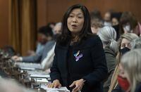 Minister of Economic Development, Minister of International Trade and Minister of Small Business and Export Promotion Mary Ng rises during Question Period, Thursday, March 24, 2022 in Ottawa. THE CANADIAN PRESS/Adrian Wyld