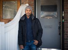Marcel Greaux poses for a photograph outside his  multiplexes rental unit in Toronto, Ont., on Thursday, March 9, 2023.  Tijana Martin/ The Globe and Mail