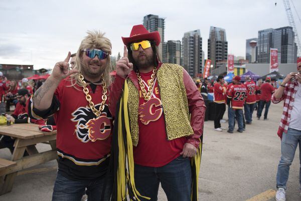Calgary Flames fans take on random antics for playoff superstitions