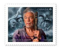 Canada Post has revealed a new commemorative stamp, shown in a handout, honouring late acting legend Christopher Plummer. THE CANADIAN PRESS/HO-Canada Post **MANDATORY CREDIT**
