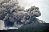 Mount Marapi volcano spews volcanic ash as seen from Nagari Batu Palano in Agam, West Sumatra province, Indonesia, December 4, 2023, in this photo taken by Antara Foto. Antara Foto/Iggoy el Fitra/via REUTERS
