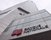 The head office of the National Bank is seen Friday, April 21, 2017 in Montreal.