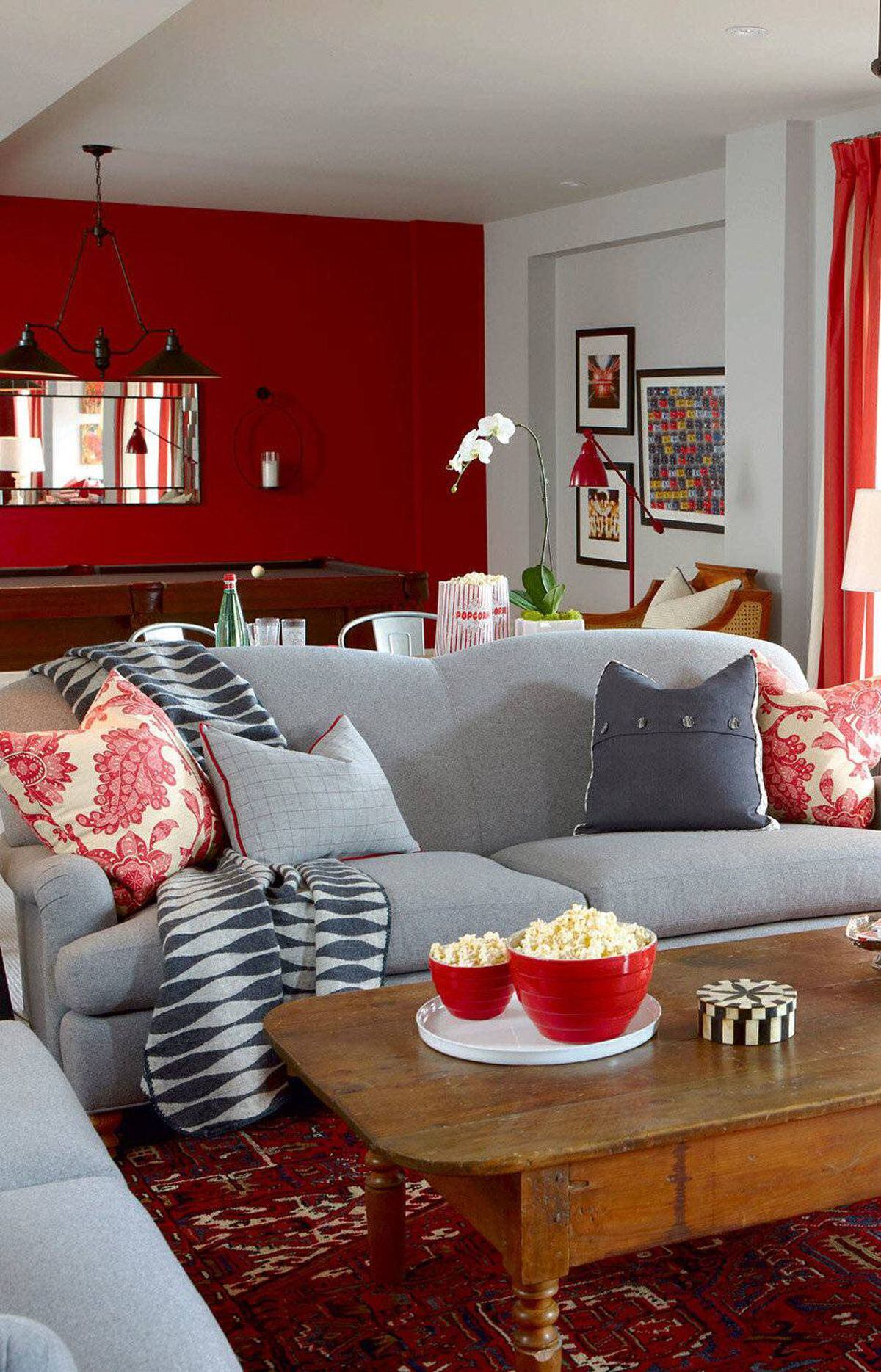 Get Living Room Red Accent Wall Images