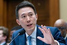 FILE - TikTok CEO Shou Zi Chew testifies during a hearing of the House Energy and Commerce Committee, on the platform's consumer privacy and data security practices and impact on children, Thursday, March 23, 2023, on Capitol Hill in Washington. (AP Photo/Jose Luis Magana, File)