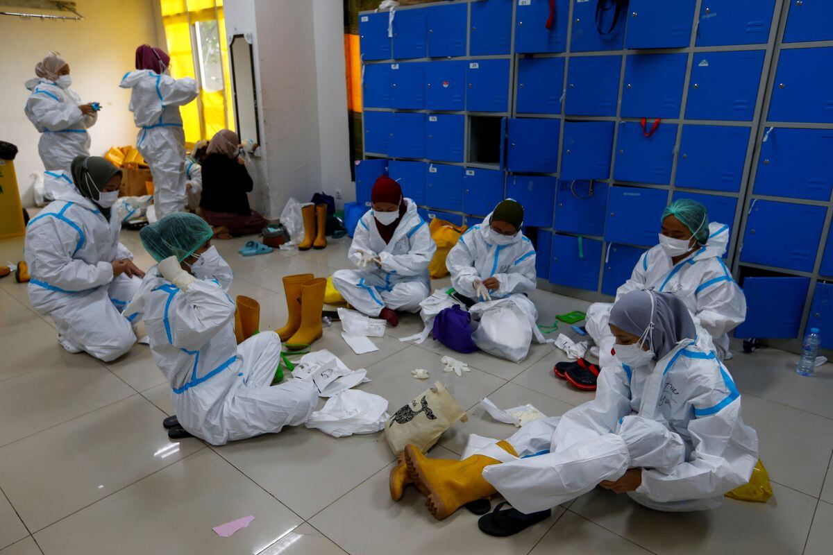 Cientos de trabajadores sanitarios indonesios vacunados han sido hospitalizados con COVID-19, decenas
