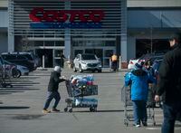Shoppers heading back to the their cars at a Toronto area Costco store, are photographed on Mar 5 2020.