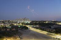 Israel's Iron Dome anti-missile system fires to intercept rockets launched from the Gaza Strip towards Israel, in Ashkelon southern Israel, Sunday, Aug. 7, 2022. (AP Photo/Tsafrir Abayov)