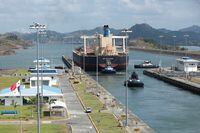 FILE PHOTO: Monrovia NSU CHALLENGER bulk carrier transits the expanded canal through Cocoli Locks at the Panama Canal, on the outskirts of Panama City, Panama April 19, 2023. REUTERS/Aris Martinez/File Photo