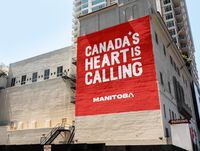 Travel Manitoba is trying to lure more visitors to the province with its new slogan and marketing campaign, shown in this undated mockup.THE CANADIAN PRESS/HO-Travel Manitoba *MANDATORY CREDIT*