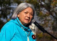 Governor General Mary Simon speaks at an event to mark International Inuit Day and to rename a park in honour of deceased Inuk artist Annie Pootoogook in Ottawa on Sunday, November 7, 2021. THE CANADIAN PRESS/ Patrick Doyle