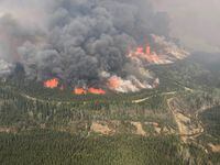 The Donnie Creek wildfire (G80280) burns in an area between Fort Nelson and Fort St. John, B.C., in this undated handout photo. Underlying drought, unseasonably warm temperatures last month and hot, dry conditions in the June forecast mean "the table has been set" for significant wildfire activity this summer, an official with the British Columbia Wildfire Service says.