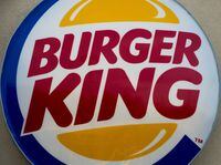 (FILES) This file photo shows the Burger King restaurant logo in Chantilly, Virginia on January 2, 2015. - For those seeking to tackle climate change and get a fast food fix, Burger King has the answer -- a Whopper from cows that fart and burp less. The fast-food giant announced on July 14, 2020 that select restaurants in five US cities -- New York, Miami, Portland, Los Angeles and Austin, Texas -- would be serving Whoppers made from "reduced methane emissions" beef. (Photo by Paul J. RICHARDS / AFP) (Photo by PAUL J. RICHARDS/AFP via Getty Images)